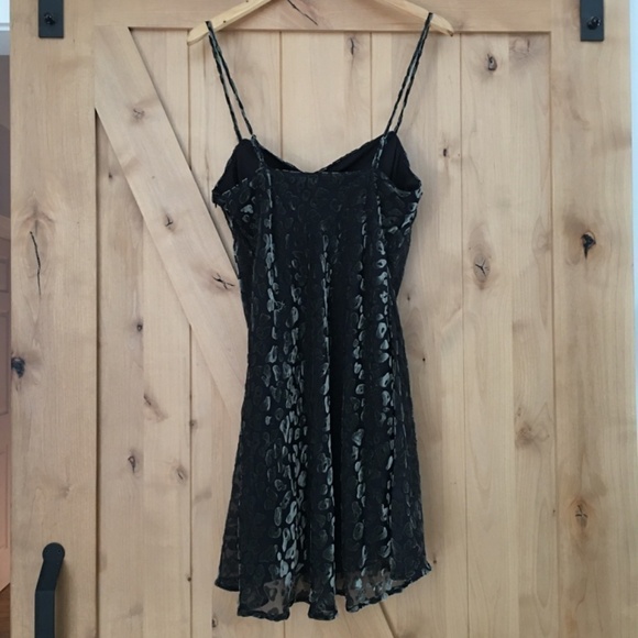 ASTR THE LABEL Velvet Leopard Slip Dress Y2K Size L - Picture 2 of 5